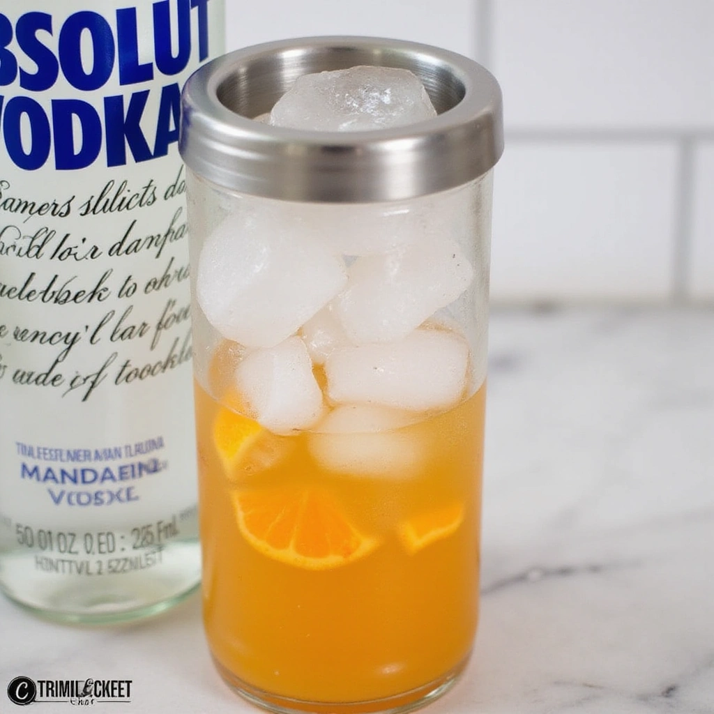 Absolut Mandarin Vodka Cocktail Recipes Fresh and Citrusy Step 3 Add Vodka and Ice