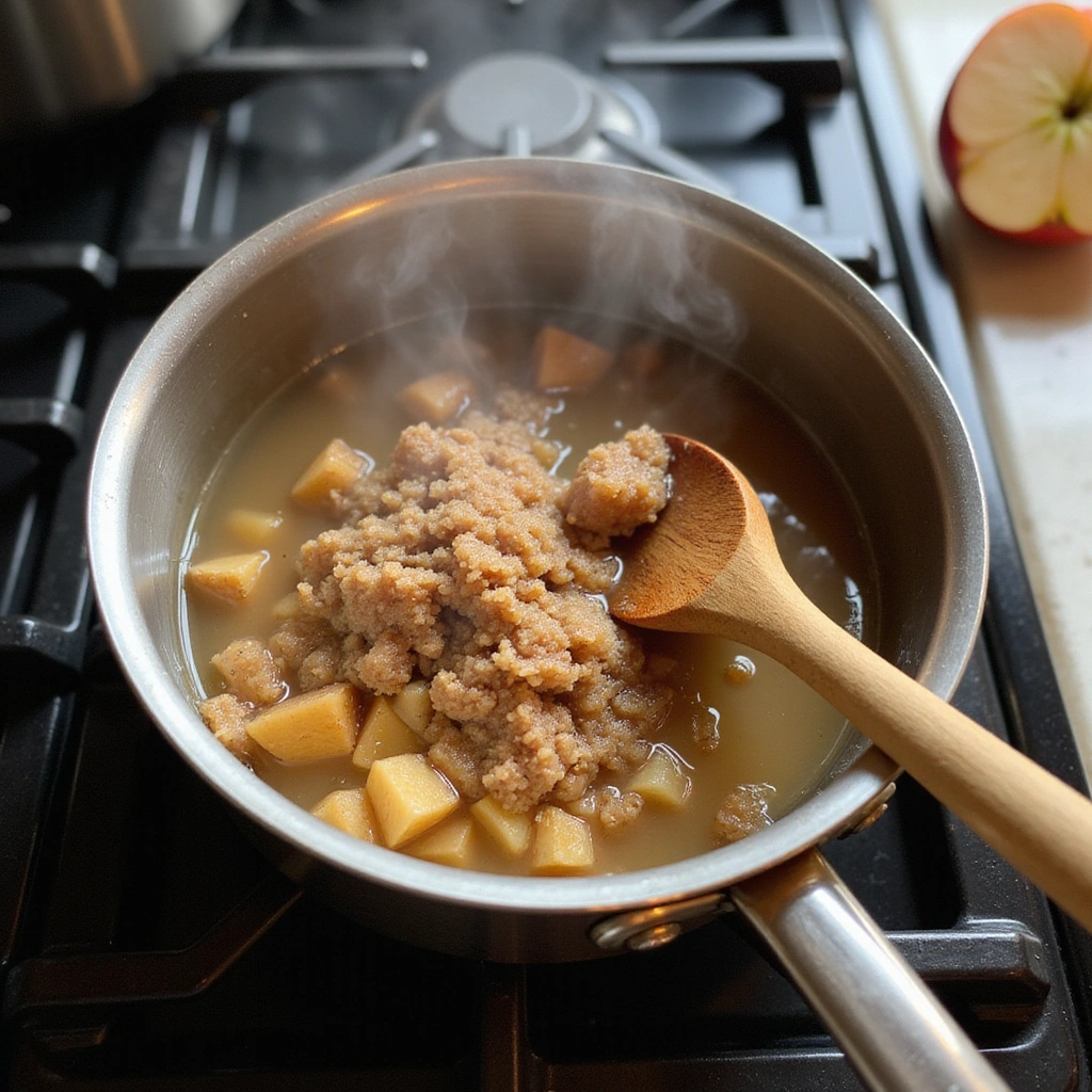 Apple Brandy Cocktail Recipes Smooth Warm Seasonal Drinks Step 3 Combine Ingredients in Saucepan