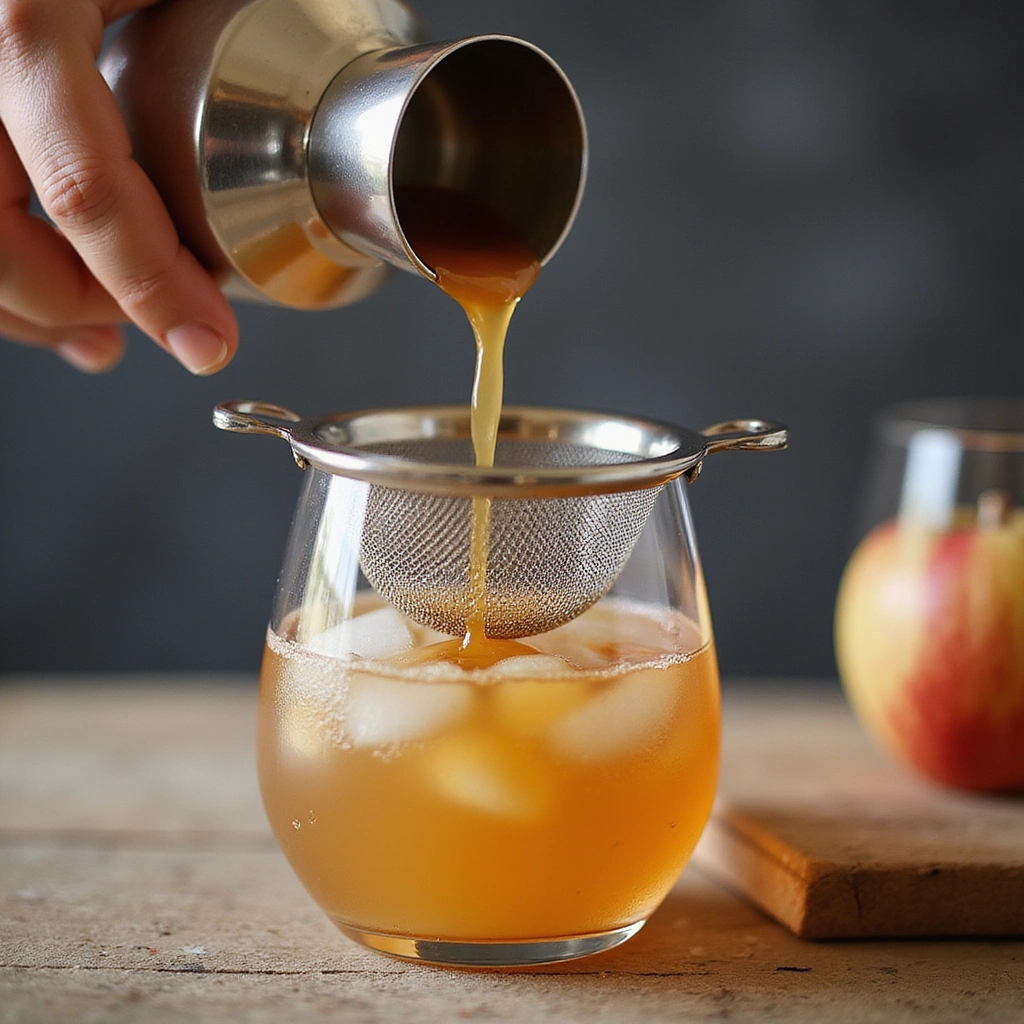 Apple Cider Vodka Cocktail Recipes Crisp Refreshing Fall Flavor Step 4 Strain the Cocktail