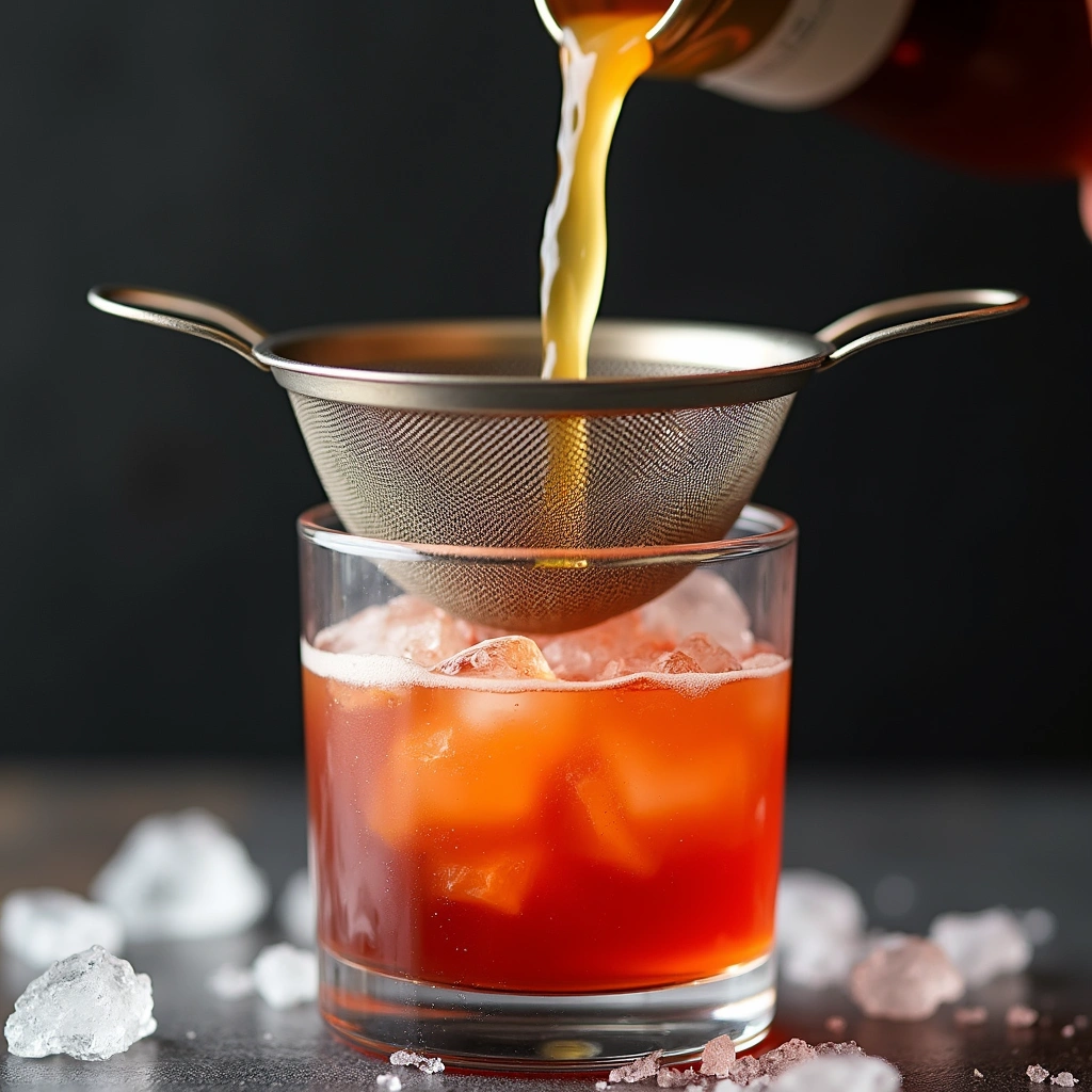 Apple Pie Moonshine Cocktail Recipes Sweet Spiced Holiday Drink Step 4 Strain the Cocktail