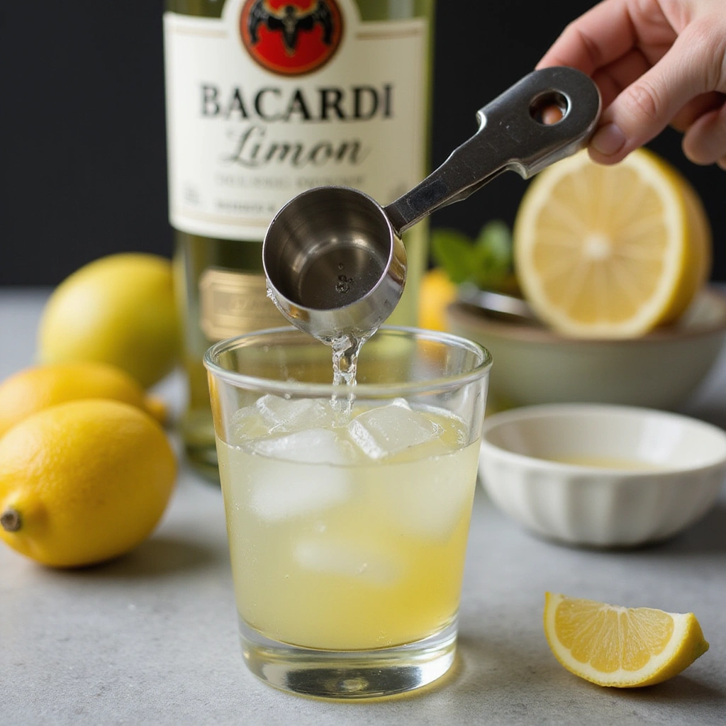 Bacardi Limon Cocktail Recipes Light Refreshing Drinks Step 2 Measure Ingredients