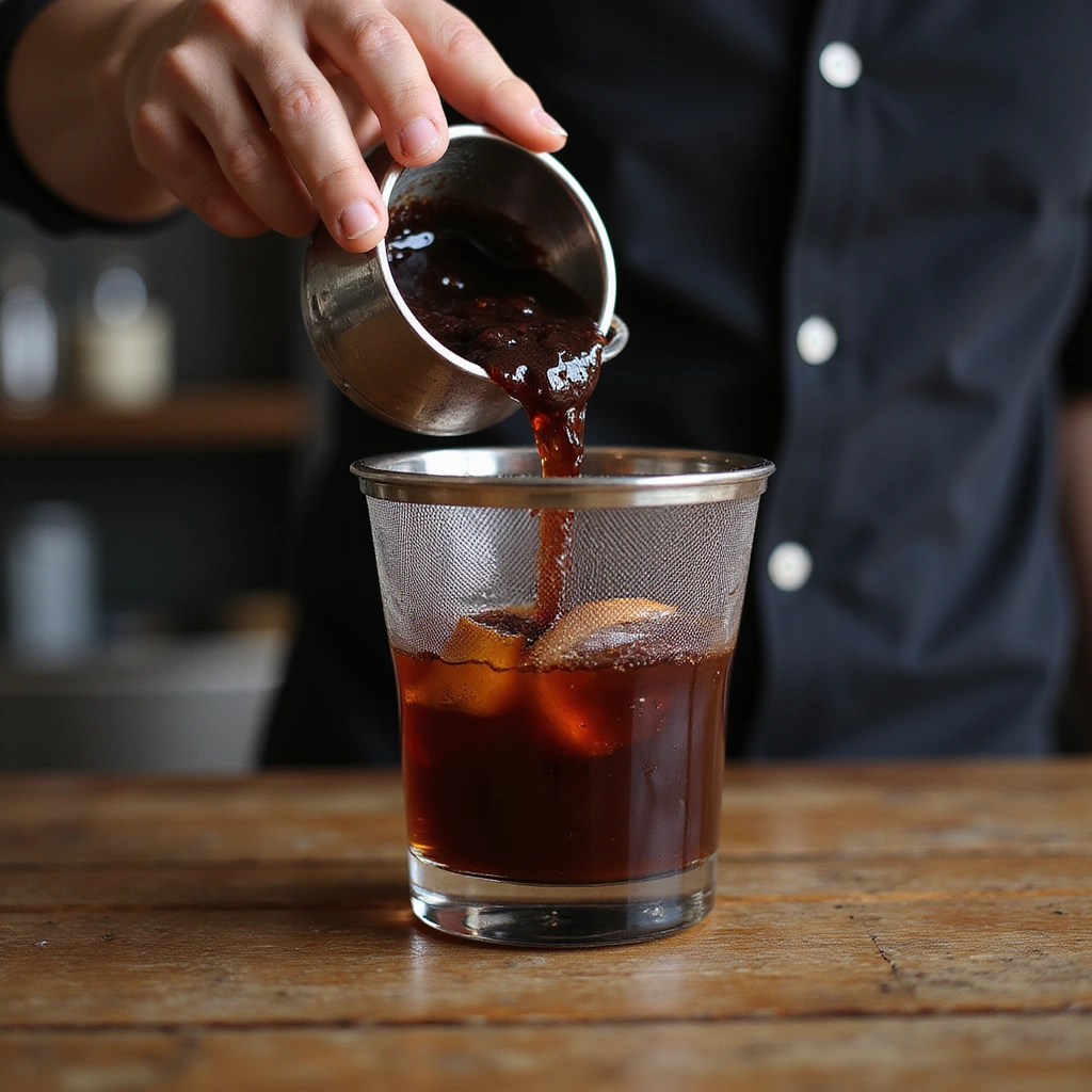 Black Widow Drink Cocktail Recipes Dark Sweet Halloween Idea Step 6 Strain the Cocktail