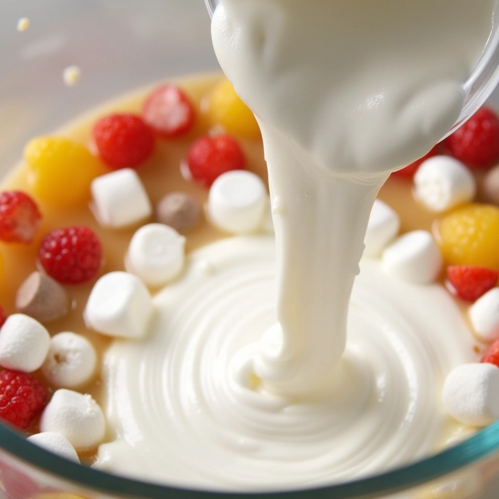 Canned Fruit Cocktail Recipes Simple and Delicious Desserts Step 4 Add Whipped Cream