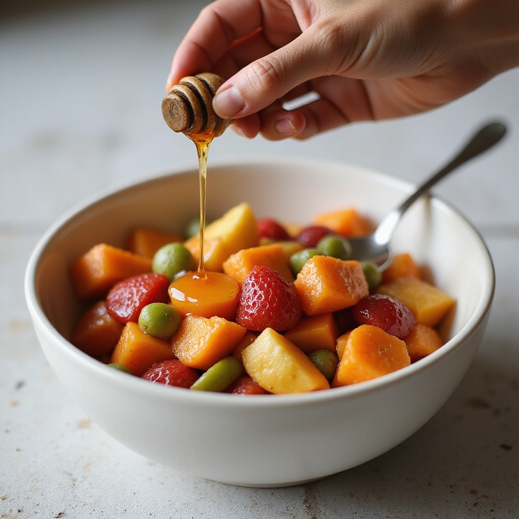 Canned Fruit Cocktail Recipes Simple and Delicious Desserts Step 5 Drizzle Honey Optional