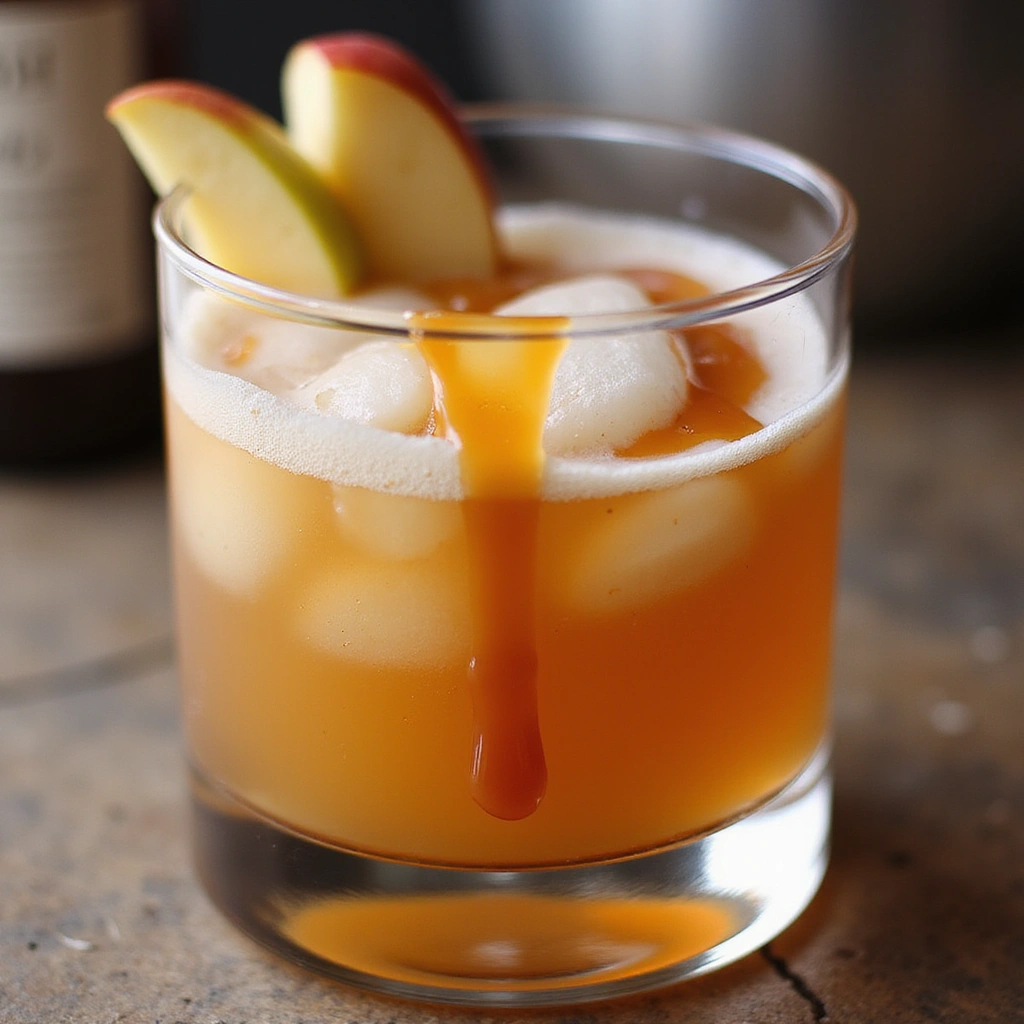 Caramel Apple Cocktail Recipes Cozy Fall Drink Idea Step 7 Garnish the Cocktail