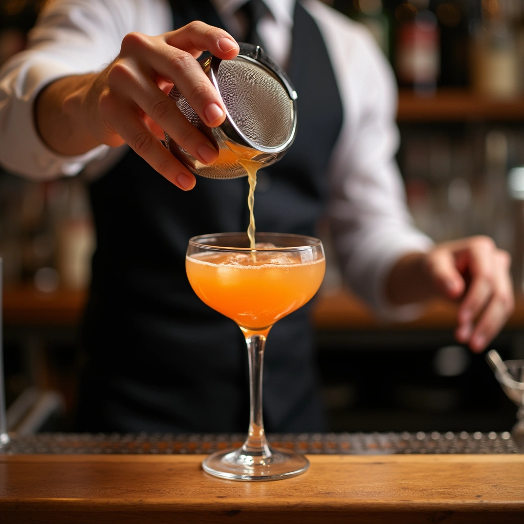 Cherry Blossom Gin Cocktail Recipes Light Floral Spring Drink Step 4 Strain the Cocktail