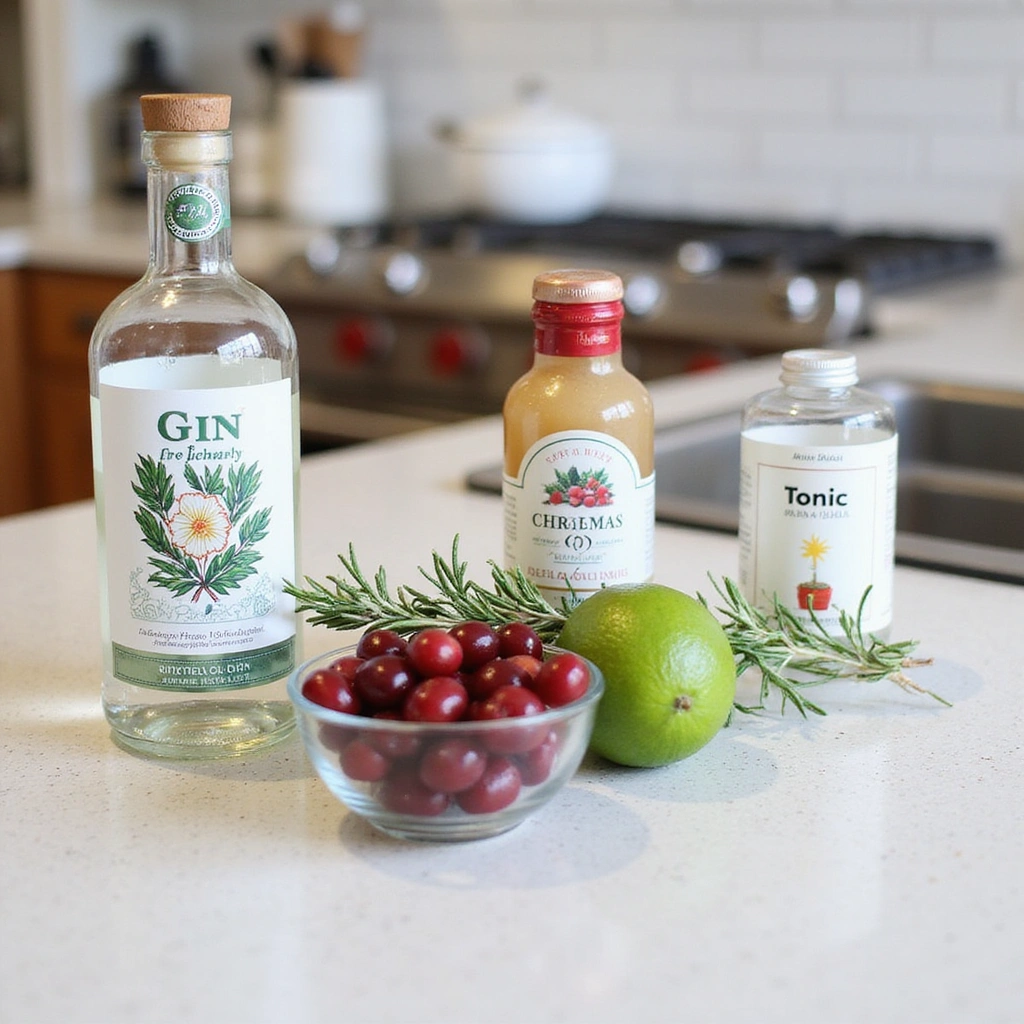 Christmas Gin and Tonic Cocktail Recipes Festive Holiday Drink Step 1 Gather Ingredients
