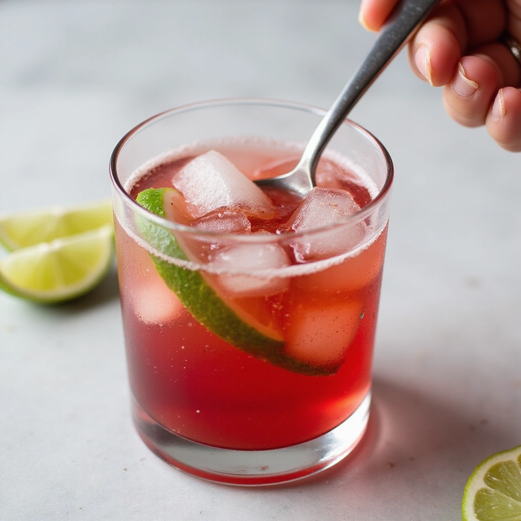 Christmas Gin and Tonic Cocktail Recipes Festive Holiday Drink Step 5 Incorporate Cranberry Juice