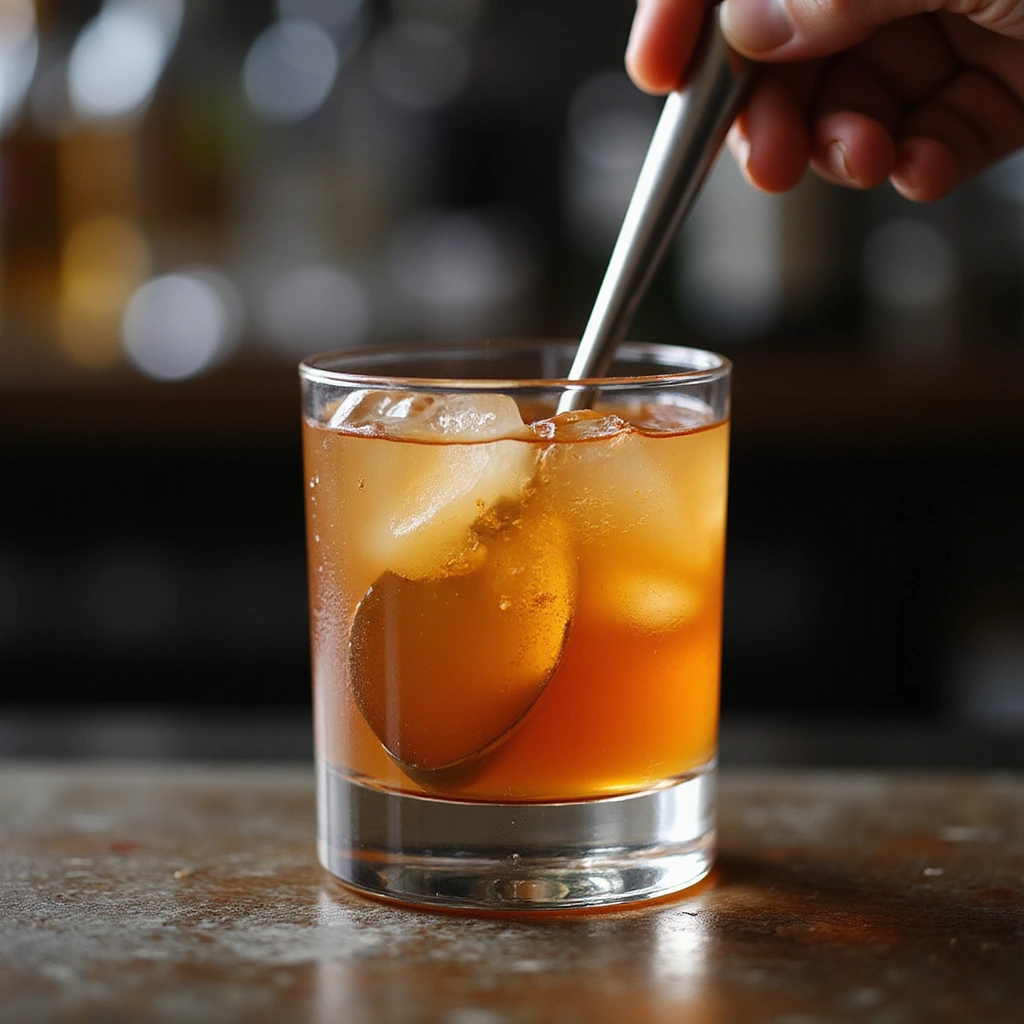 Classic Old Fashioned Cocktail Recipes Easy Homemade Drink Step 5 Stir the Cocktail