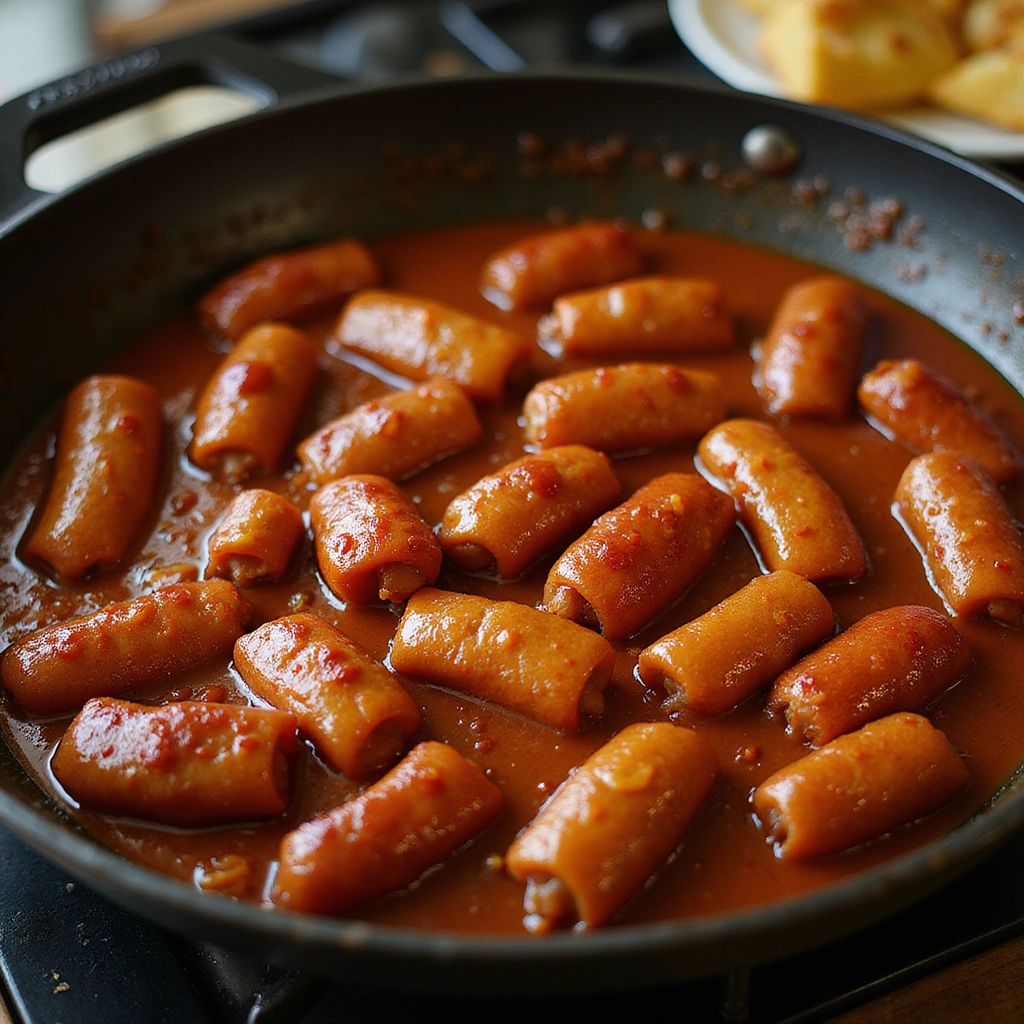 Cocktail Sausage Recipes with Little Smokies Party Favorite Step 4 Combine Sausages and Sauce