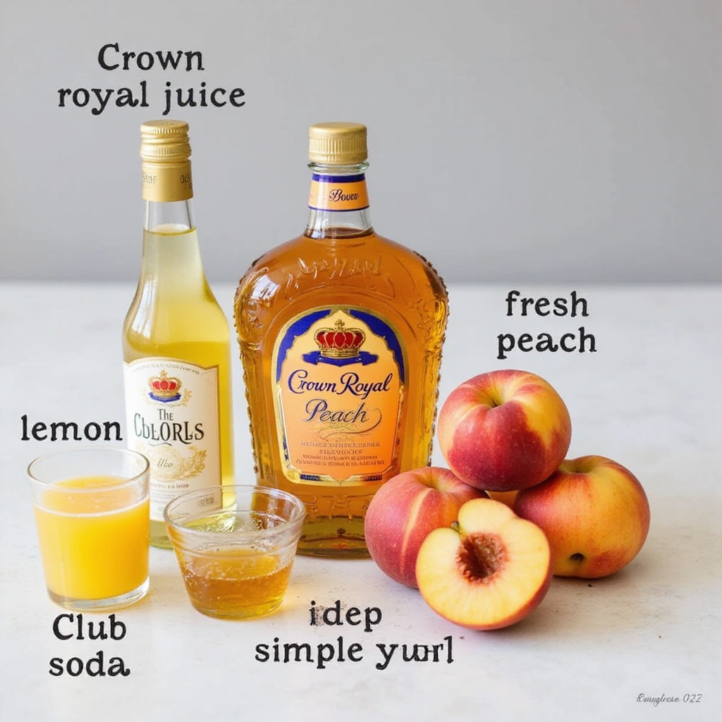 Crown Peach Cocktail Recipes Sweet Refreshing Summer Drink Step 1 Gather Your Ingredients