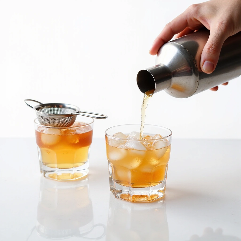 Crown Peach Cocktail Recipes Sweet Refreshing Summer Drink Step 6 Strain Into Glasses