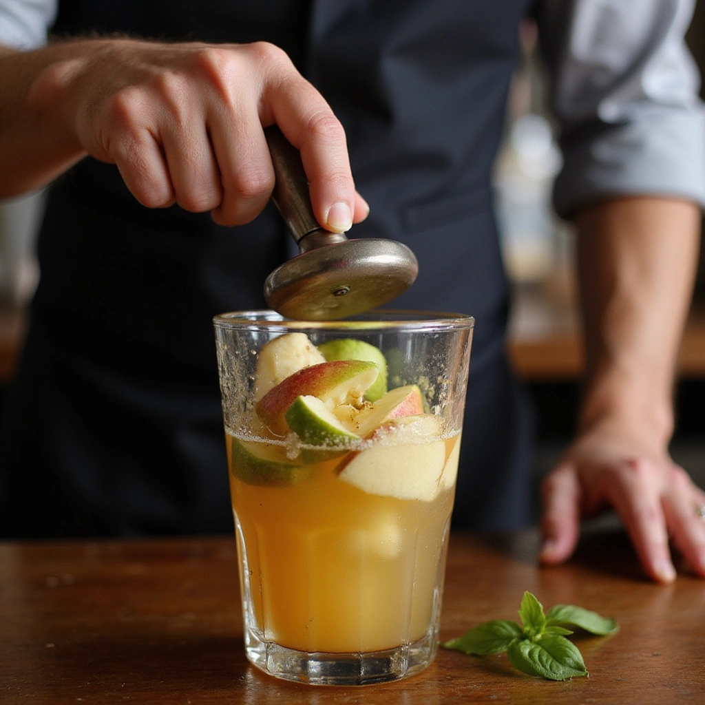 Fall Gin Cocktail Recipes Crisp Refreshing Autumn Drinks Step 2 Muddle the Apple