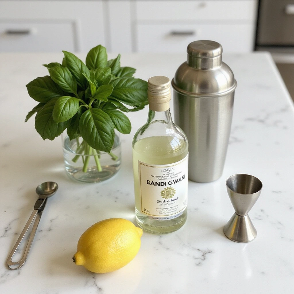 Gin Basil Smash Cocktail Recipes Fresh and Fragrant Drink Step 1 Gather Ingredients