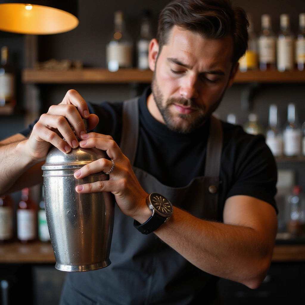 Gin Basil Smash Cocktail Recipes Fresh and Fragrant Drink Step 4 Shake the Cocktail