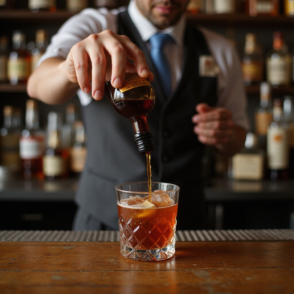 Maple Old Fashioned Cocktail Recipes Sweet Fall Twist Step 3 Add Bitters