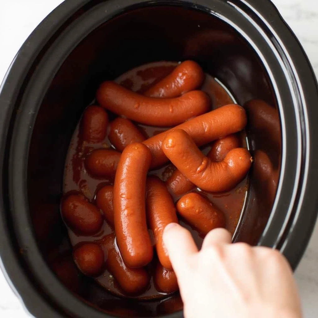 Recipes for Cocktail Wieners with BBQ Sauce Crowd Pleaser Step 5 Stir Occasionally