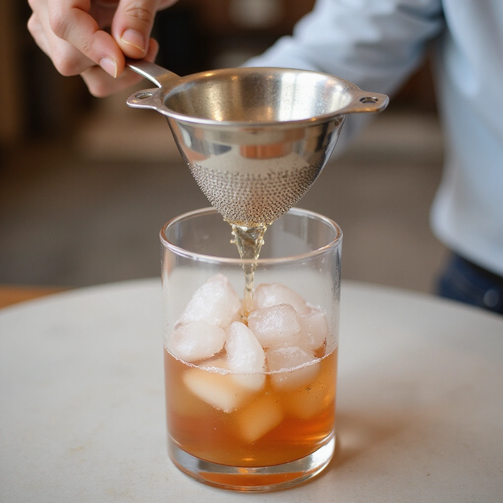 Tequila Old Fashioned Cocktail Recipes Unique Flavorful Twist Step 7 Strain the Cocktail