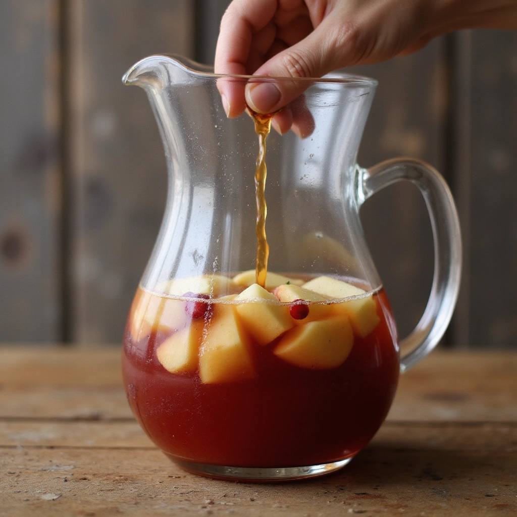 Thanksgiving Cocktail Pitcher Recipes Easy Holiday Party Drinks Step 2 Mix Base Ingredients