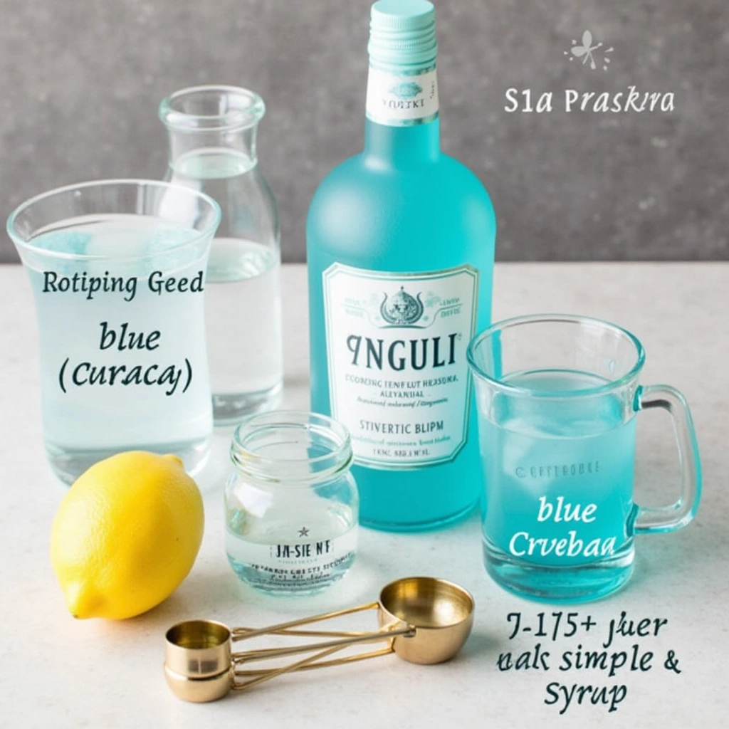 Tiffany Blue Cocktail Drink Recipes Pretty and Refreshing Step 1 Prepare Ingredients