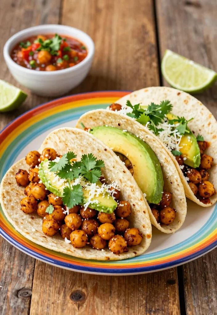 10 Five Ingredient Dinner Recipes for Simple Cooking 5. Spicy Chickpea Tacos 0