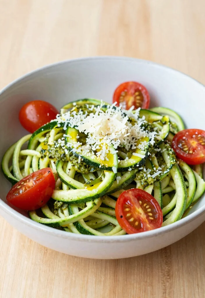 10 Five Ingredient Dinner Recipes for Simple Cooking 9. Pesto Zucchini Noodles 0