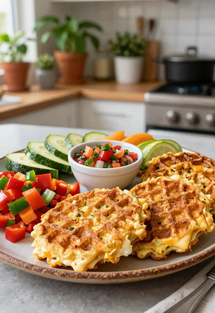10 Healthy Chaffle Recipes for Easy Low Carb Meals 7. Veggie and Cheese Chaffles 0