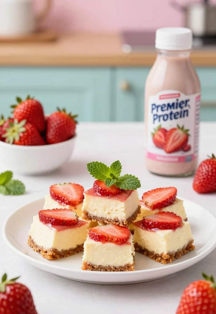 10 Keto Premier Protein Recipes for Quick Sweet Fixes 2. Keto Strawberry Cheesecake Bites 0
