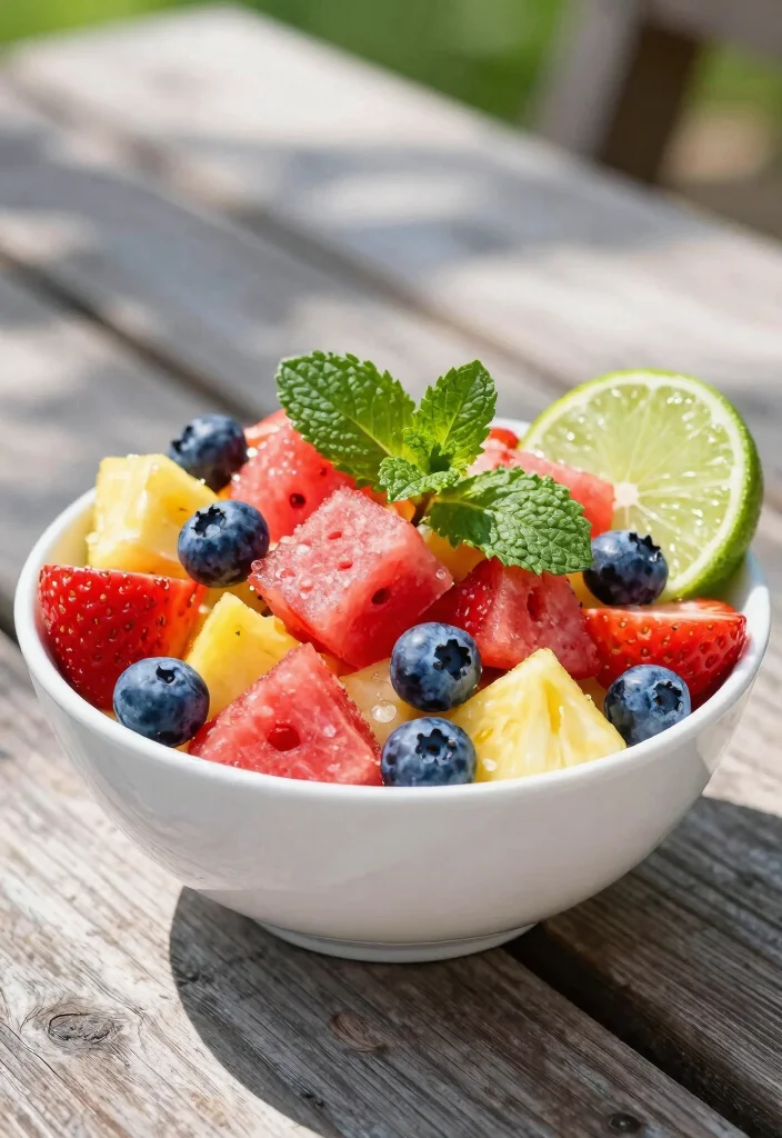 10 Mint Dessert Recipes for Cool Refreshing Treats 3. Minty Fruit Salad 0