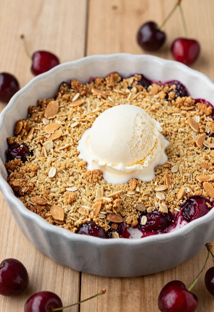 12 Almond Dessert Recipes with Rich Nutty Flavor 6. Almond Cherry Crumble 0