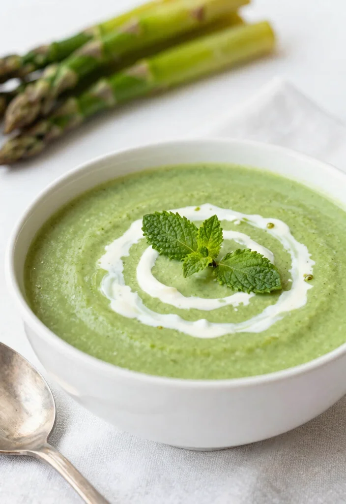 12 Asparagus Dinner Recipes for Fresh Seasonal Meals 6. Asparagus Soup with Lemon and Mint 0