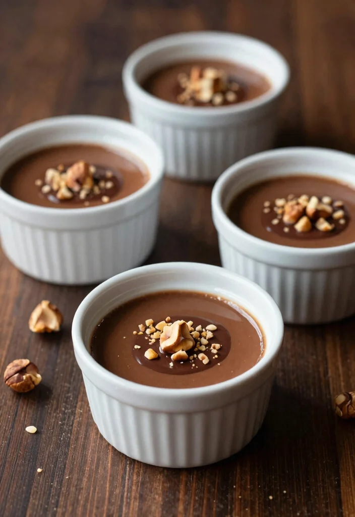12 Custard Dessert Recipes for Smooth Creamy Classics 12. Hazelnut Custard with Chocolate Sauce 0