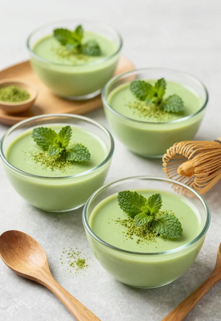 12 Custard Dessert Recipes for Smooth Creamy Classics 4. Matcha Green Tea Custard 0