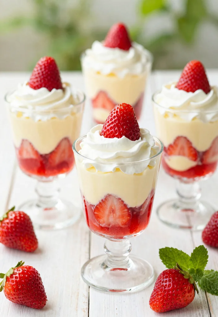 12 Custard Dessert Recipes for Smooth Creamy Classics 8. Strawberry Custard Parfait 0