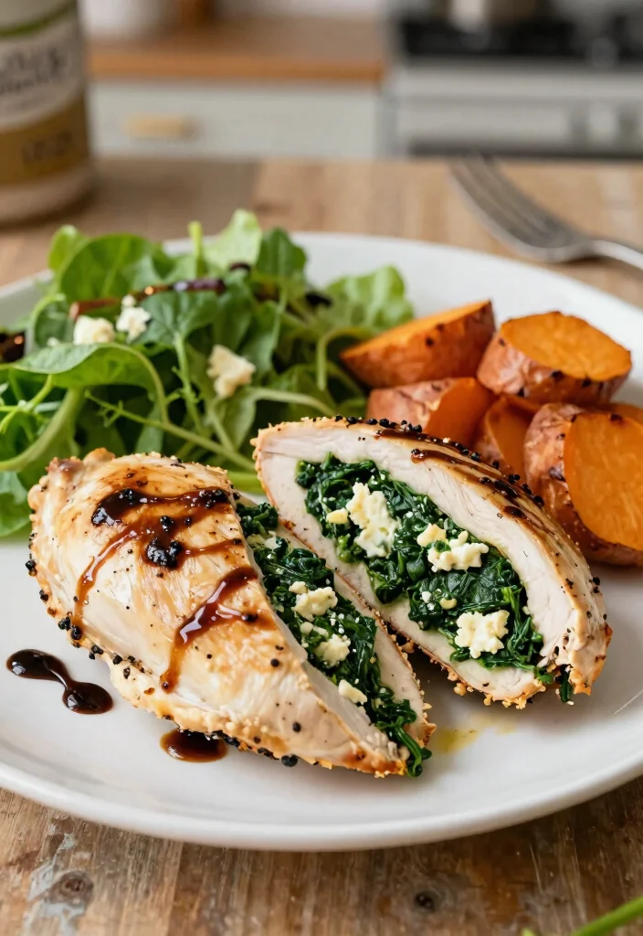 12 DASH Diet Dinner Recipes for Heart Smart Eating 4. Spinach and Feta Stuffed Chicken Breast 0