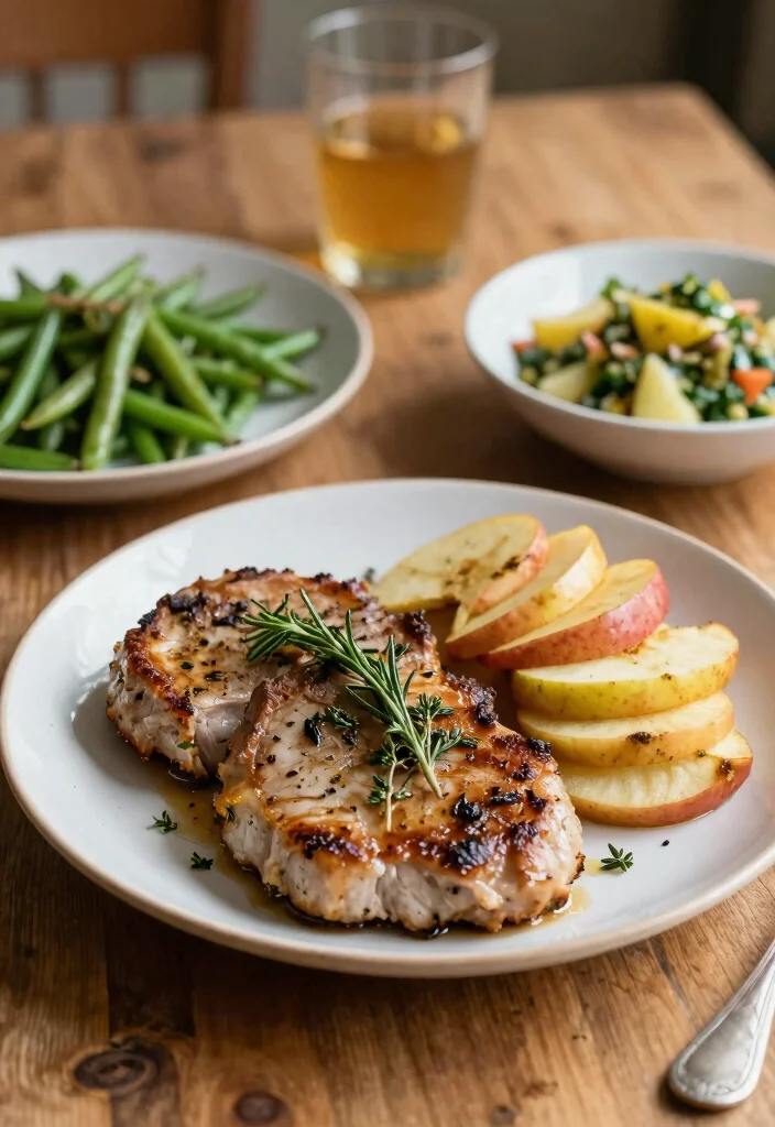 12 Easy Paleo Dinner Recipes for Clean Comfort Cooking 4. Herbed Pork Chops with Apples 0