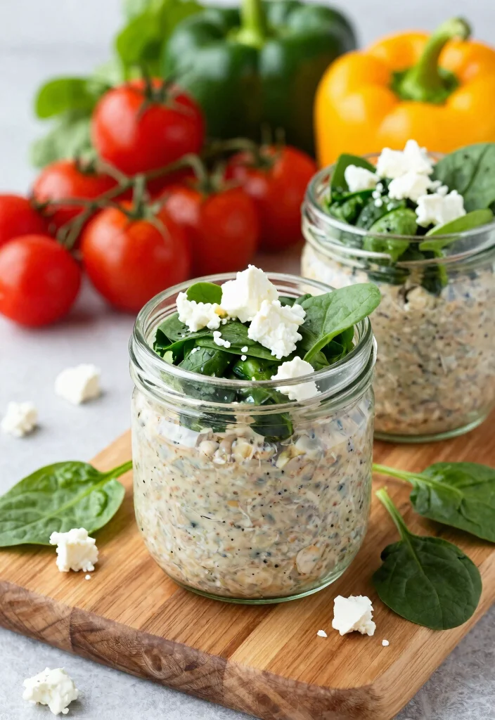 12 Healthy Breakfast Meal Prep Recipes for Busy Mornings 10. Savory Spinach and Feta Overnight Oats 0