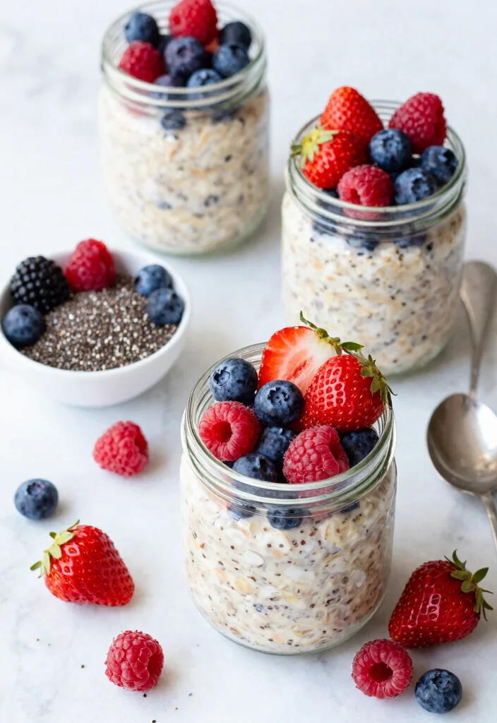 12 Healthy Breakfast Meal Prep Recipes for Busy Mornings 2. Berry Blast Overnight Oats 0