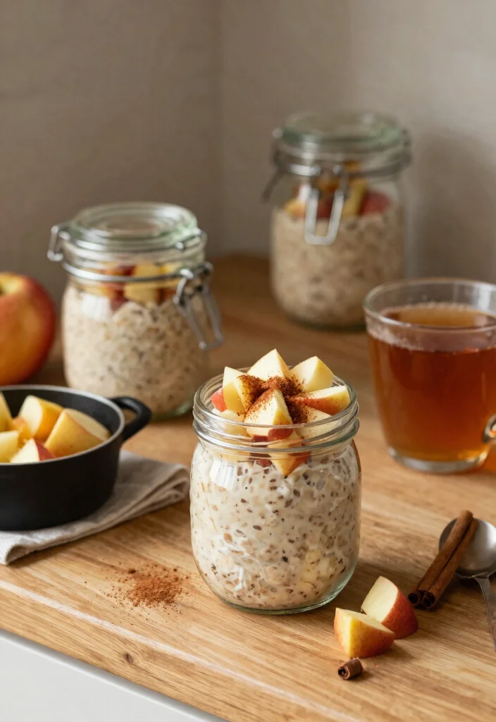 12 Healthy Breakfast Meal Prep Recipes for Busy Mornings 3. Spiced Apple Cinnamon Overnight Oats 0