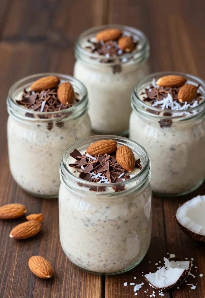 12 Healthy Breakfast Meal Prep Recipes for Busy Mornings 8. Almond Joy Overnight Oats 0