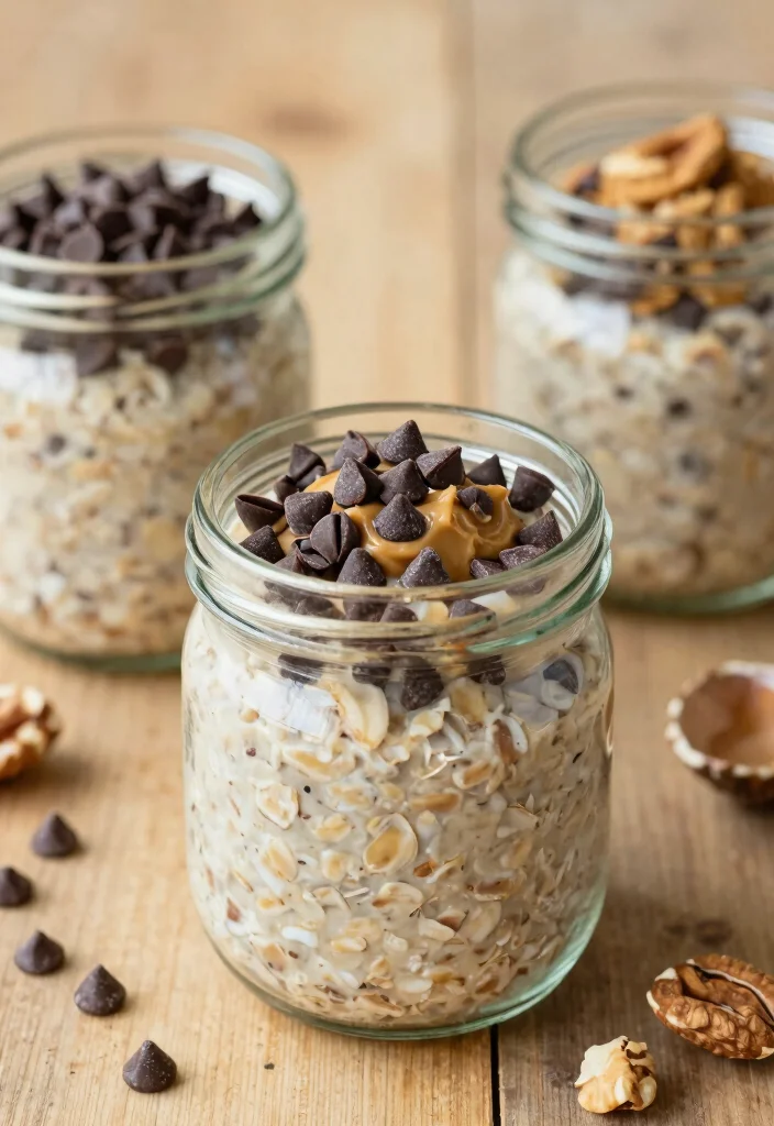 12 Healthy Breakfast Meal Prep Recipes for Busy Mornings 9. Nutty Chocolate Chip Overnight Oats 0