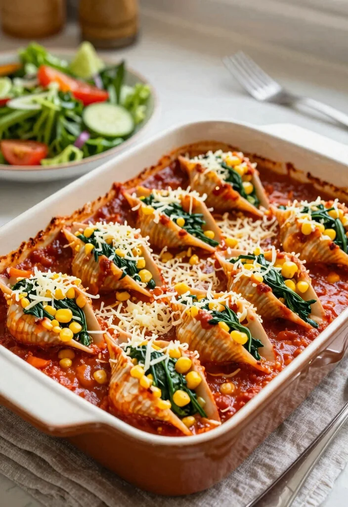 12 Healthy Corn Recipes for Balanced Family Dishes 6. Corn Spinach Stuffed Shells 0