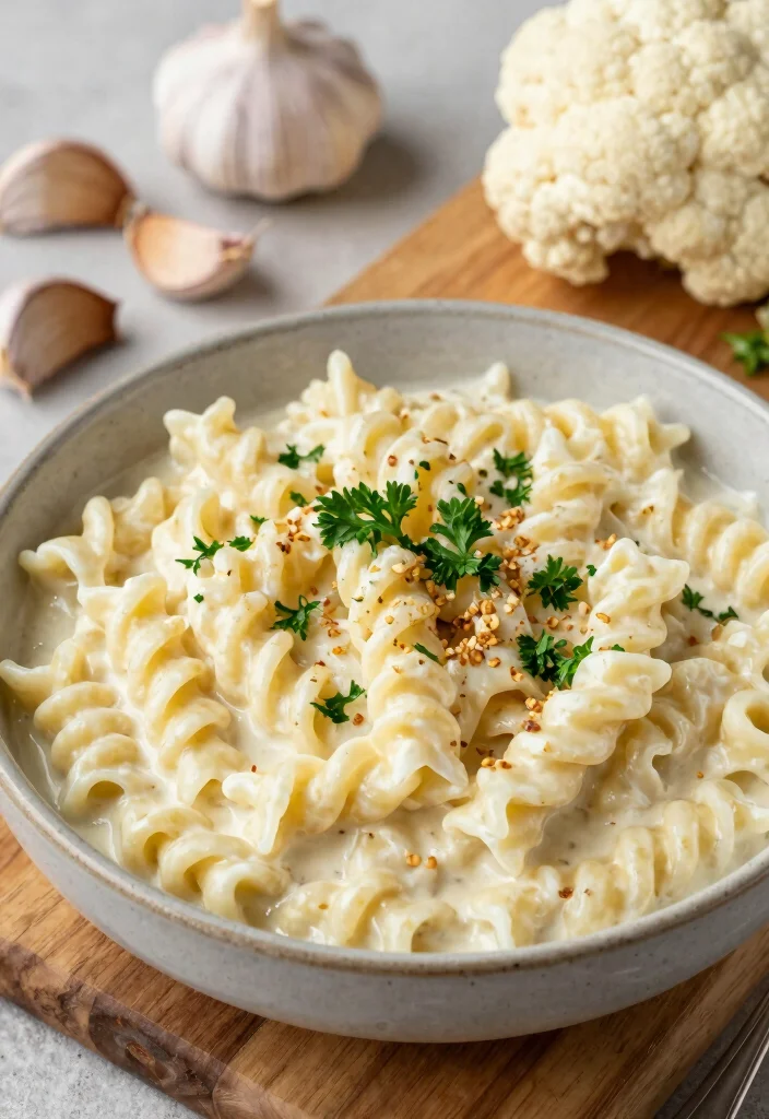 12 Healthy Dairy Free Dinner Recipes for Clean Eating 1. Creamy Cauliflower Alfredo Pasta 0