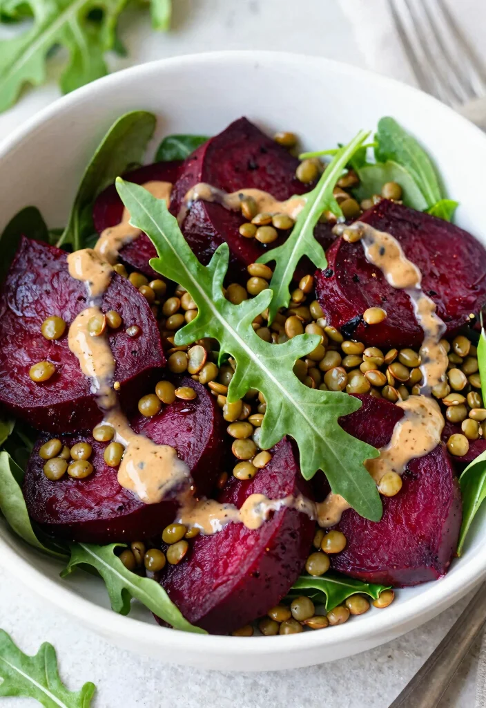 12 Healthy Dairy Free Dinner Recipes for Clean Eating 10. Beetroot and Lentil Salad 0
