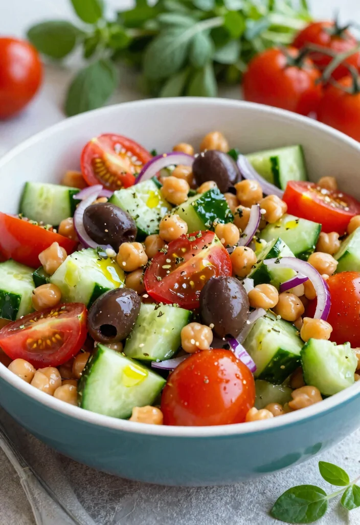 12 Healthy Dairy Free Dinner Recipes for Clean Eating 11. Mediterranean Chickpea Salad 0