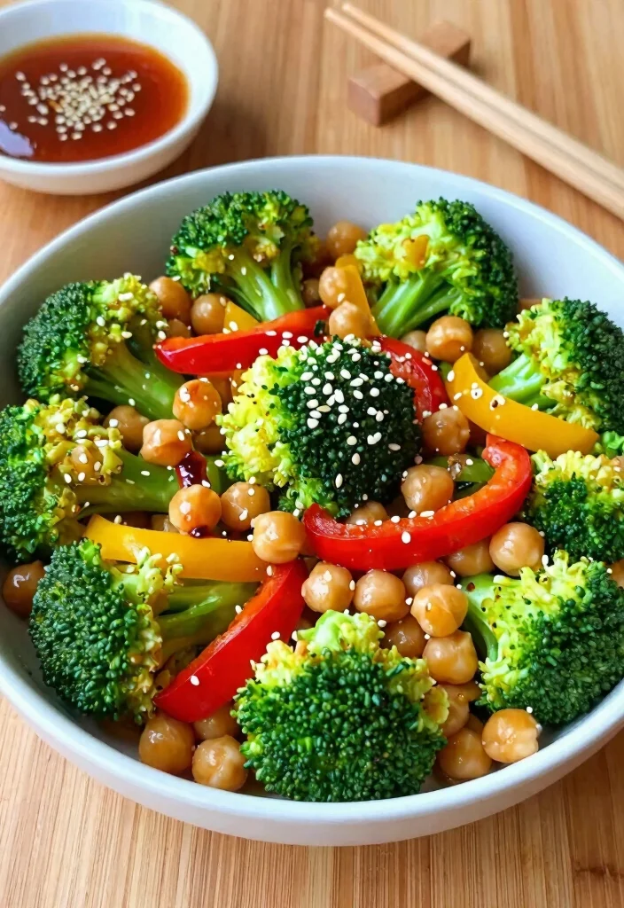12 Healthy Dairy Free Dinner Recipes for Clean Eating 3. Chickpea Stir Fry with Broccoli and Bell Peppers 0