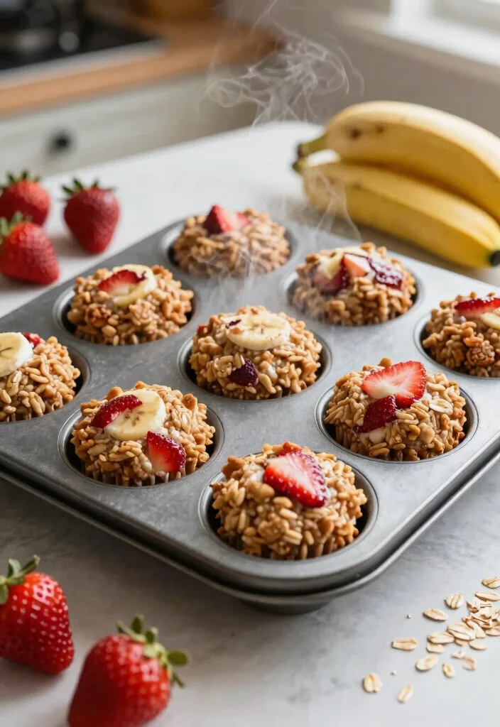 12 Healthy Fruit Recipes for Simple Everyday Nutrition 7. Strawberry Banana Oatmeal Cups 0
