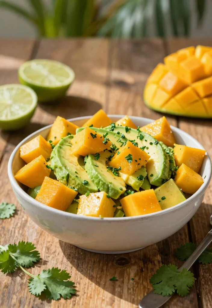 12 Healthy Mango Recipes for Bright Tropical Eating 1. Mango Avocado Salad 0