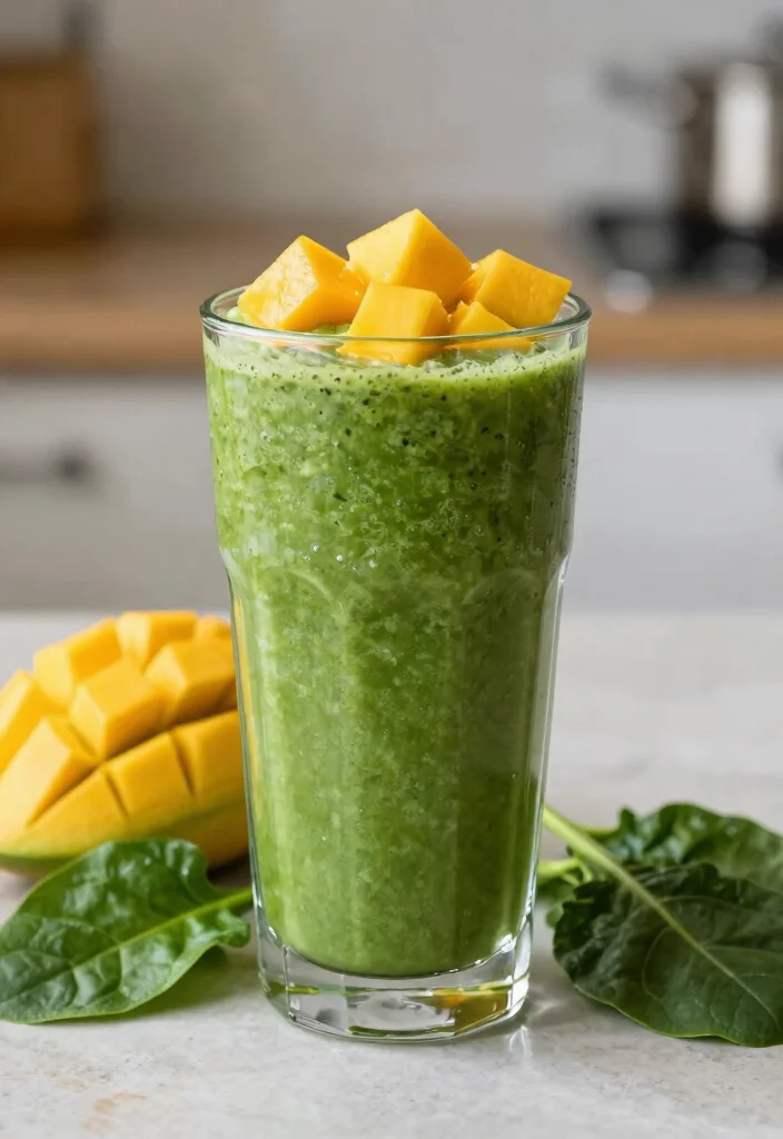 12 Healthy Mango Recipes for Bright Tropical Eating 10. Mango Green Smoothie 0