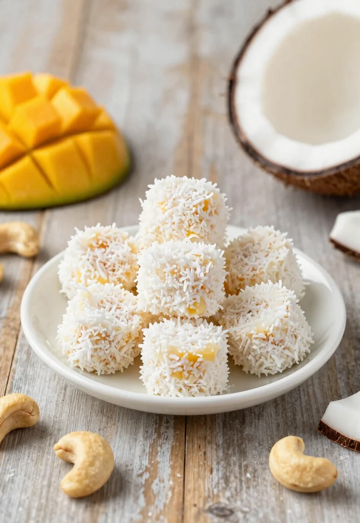 12 Healthy Mango Recipes for Bright Tropical Eating 7. Mango Coconut Energy Bites 0